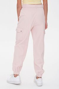 DUSTY PINK Belted Cargo Joggers, image 4