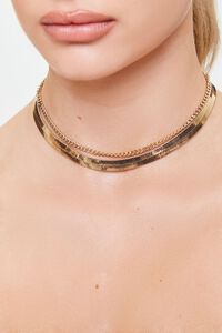 GOLD Layered Snake Chain Necklace, image 1
