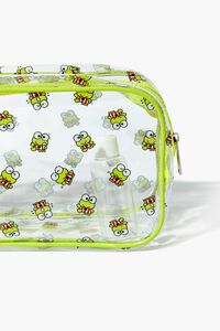 CLEAR/GREEN Hello Kitty & Friends Keroppi Makeup Bag, image 4