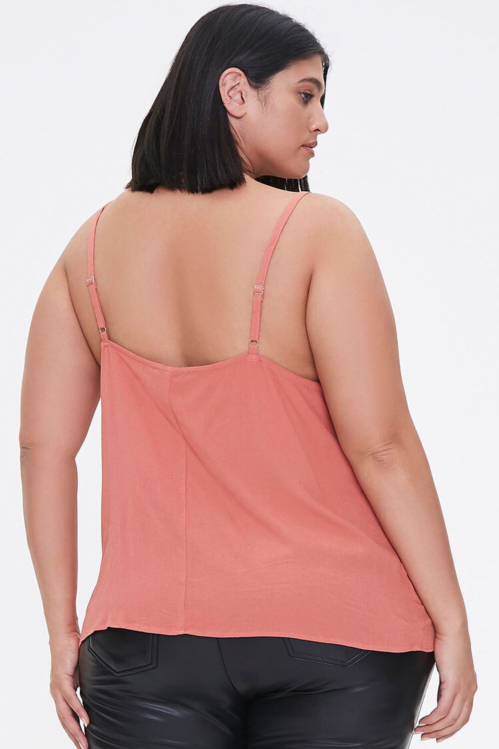 AMBER Plus Size Relaxed Lace-Trim Cami, image 3