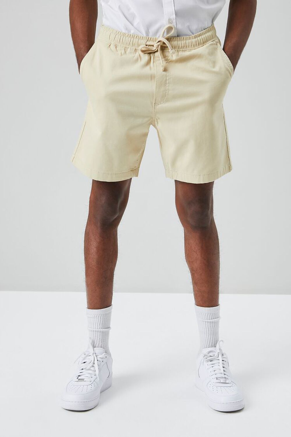Cotton-Blend Drawstring Shorts