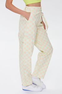 LIME/PEACH  Checkered Cargo Pants, image 3