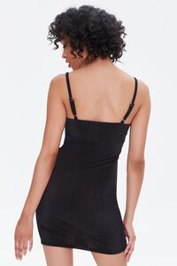 BLACK Ribbed Drawstring Mini Dress, image 3