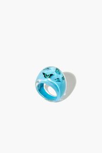 BLUE Butterfly Cocktail Ring, image 4