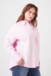 BUBBLE GUM Plus Size Oversized Long-Sleeve Shirt, image 2