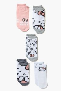 WHITE/MULTI Hello Kitty Ankle Sock Set - 5 pack, image 2