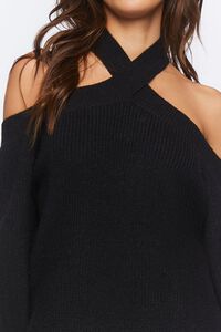 BLACK Crisscross Off-the-Shoulder Sweater, image 5