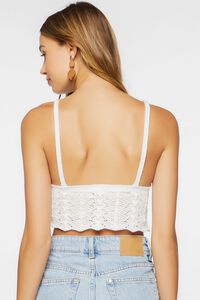 WHITE Sweater-Knit Cropped Cami, image 3