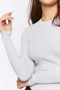 GREY Fitted Sweater-Knit Top, image 5