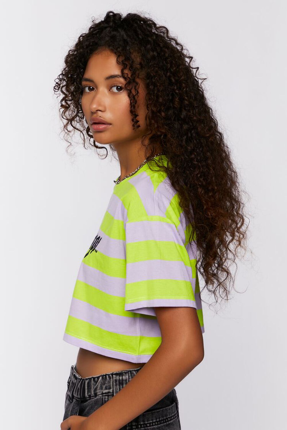 GREEN/MULTI Goosebumps Graphic Cropped Tee, image 3