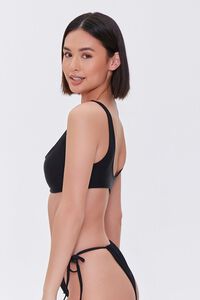 BLACK Split-Neck Bikini Top, image 2