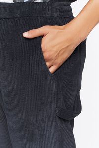 BLACK Ribbed Drawstring Pants, image 6
