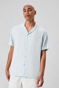 LIGHT BLUE Drop-Sleeve Buttoned Shirt, image 1
