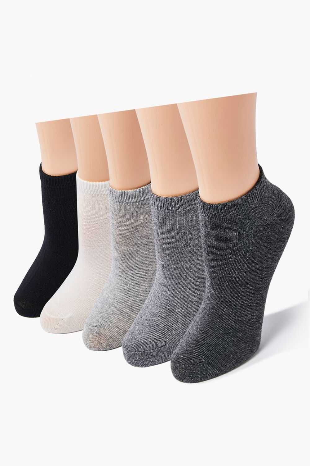 BLACK/GREY Ankle Socks - 5 Pack, image 1