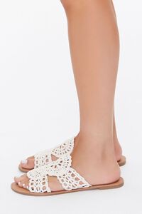 WHITE Crochet Flat Sandals, image 3
