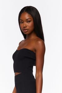 BLACK Sweater-Knit Tube Top, image 2