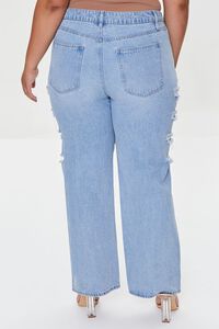 LIGHT DENIM Plus Size 90s-Fit Distressed Jeans, image 4