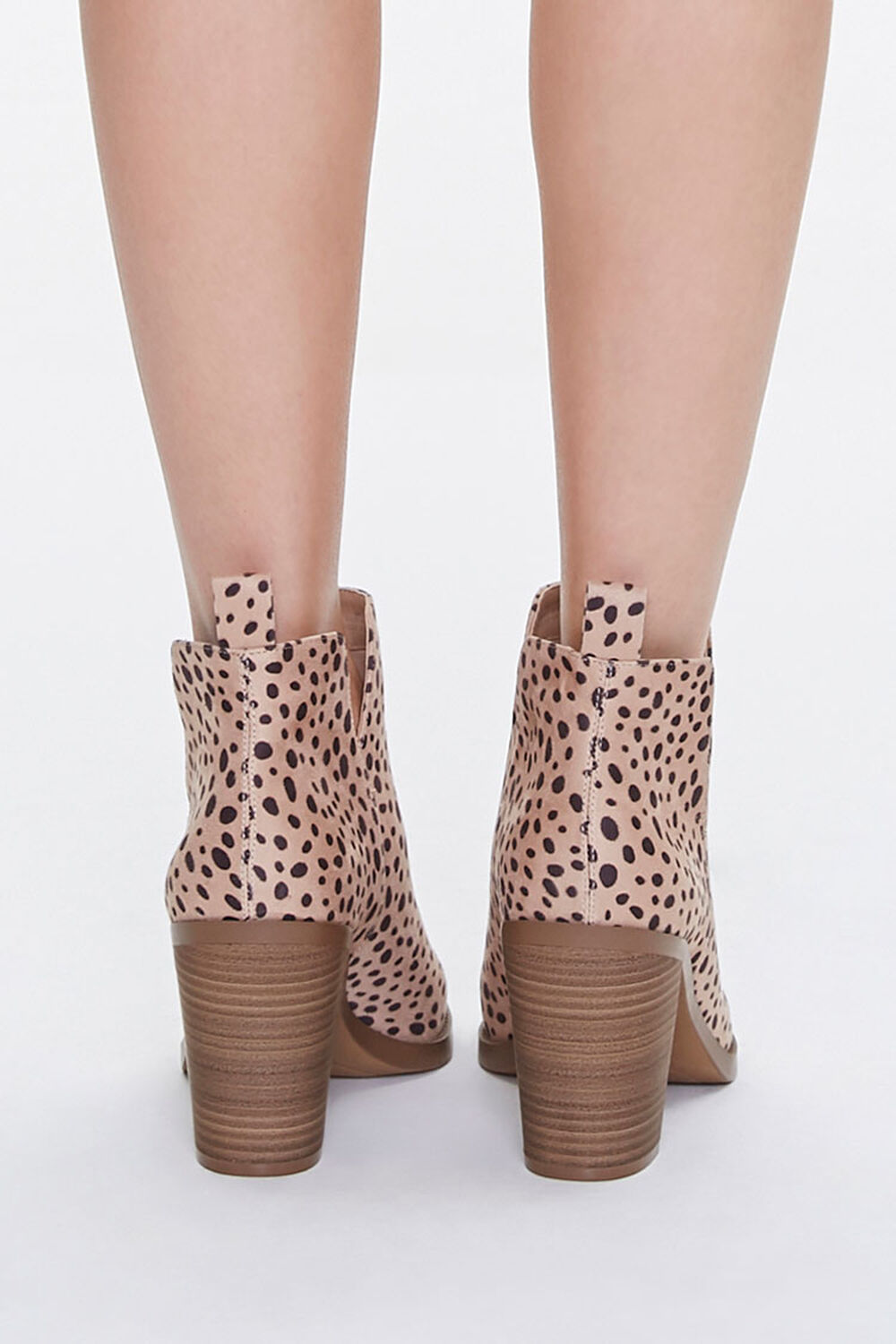 TAN/MULTI Cheetah Stacked Heel Booties, image 3