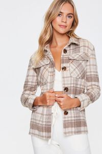 Plaid Button-Up Shacket, image 1