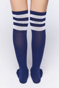 NAVY/MULTI Varsity-Striped Over-the-Knee Socks, image 3