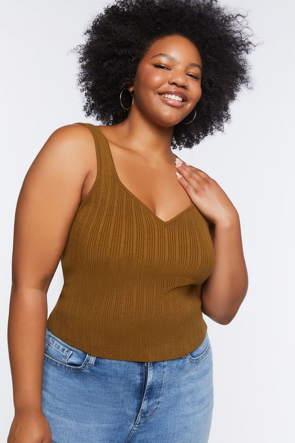 BEECH Plus Size Ribbed Sweater-Knit Top, image 1