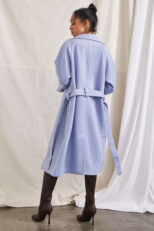 DUSTY BLUE Longline Wrap Coat, image 3