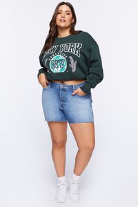 GREEN/MULTI Plus Size New York Graphic Pullover, image 4