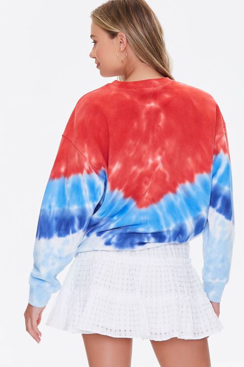 RED/MULTI French Terry Tie-Dye Pullover, image 3