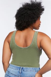 CYPRESS  Plus Size Ribbed Mineral Wash Bodysuit, image 4