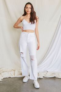 IVORY Distressed Wide-Leg Jeans, image 1