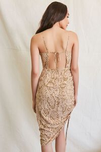 BROWN/TAUPE Snakeskin Print Cami Dress, image 3