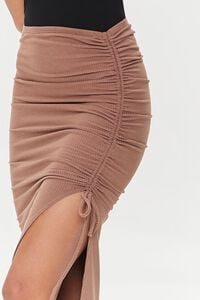 Ruched Leg-Slit Maxi Skirt, image 5