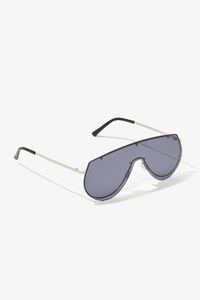SILVER/BLACK Premium Round Tinted Sunglasses, image 2