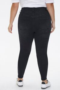 BLACK Plus Size Curvy-Fit Skinny Jeans, image 4