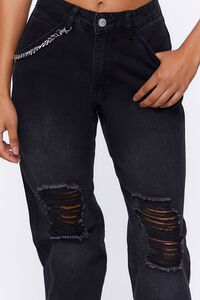 Distressed Denim Wallet Chain Joggers, image 4