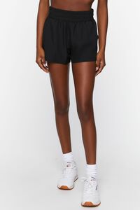 BLACK Active Windbreaker Shorts, image 2