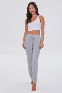 HEATHER GREY French Terry Lounge Joggers, image 1