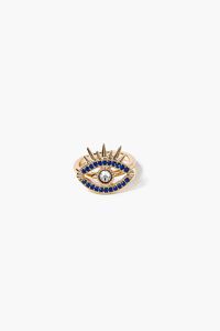 GOLD Rhinestone Evil Eye Ring Set, image 3