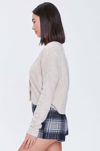 OATMEAL Drop-Sleeve Cardigan Sweater, image 2