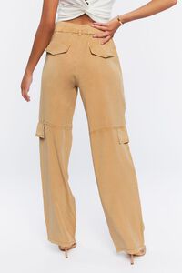 COFFEE Belted Twill Cargo Pants, image 4