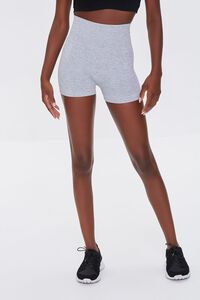 HEATHER GREY Active Seamless High-Rise Shorts, image 5