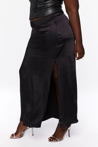 Plus Size Satin Maxi Skirt, image 3