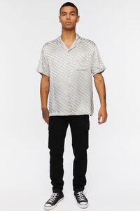 GREY Satin Checkered Shirt, image 4