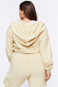 TAN Plus Size French Terry Zip-Up Hoodie, image 3