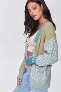 OLIVE/MULTI Colorblock Cardigan Sweater, image 2