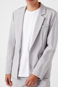 GREY/GREY Notched Button-Front Blazer, image 5