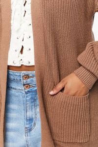 TAUPE Plus Size Open-Front Cardigan Sweater, image 5