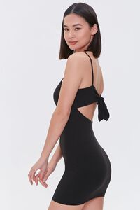 BLACK Tie-Back Mini Dress, image 2