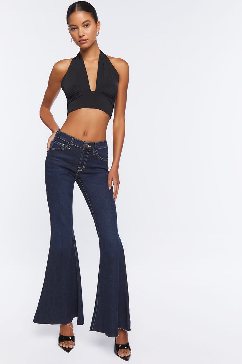 Low-Rise Flare Jeans
