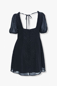 BLACK Plus Size Polka Dot Sweetheart Dress, image 2